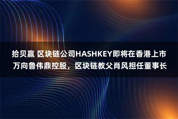 拾贝赢 区块链公司HASHKEY即将在香港上市 万向鲁伟鼎控股，区块链教父肖风担任董事长