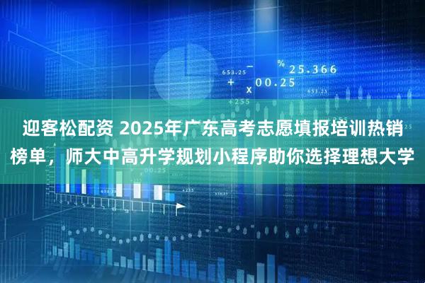 迎客松配资 2025年广东高考志愿填报培训热销榜单，师大中高升学规划小程序助你选择理想大学
